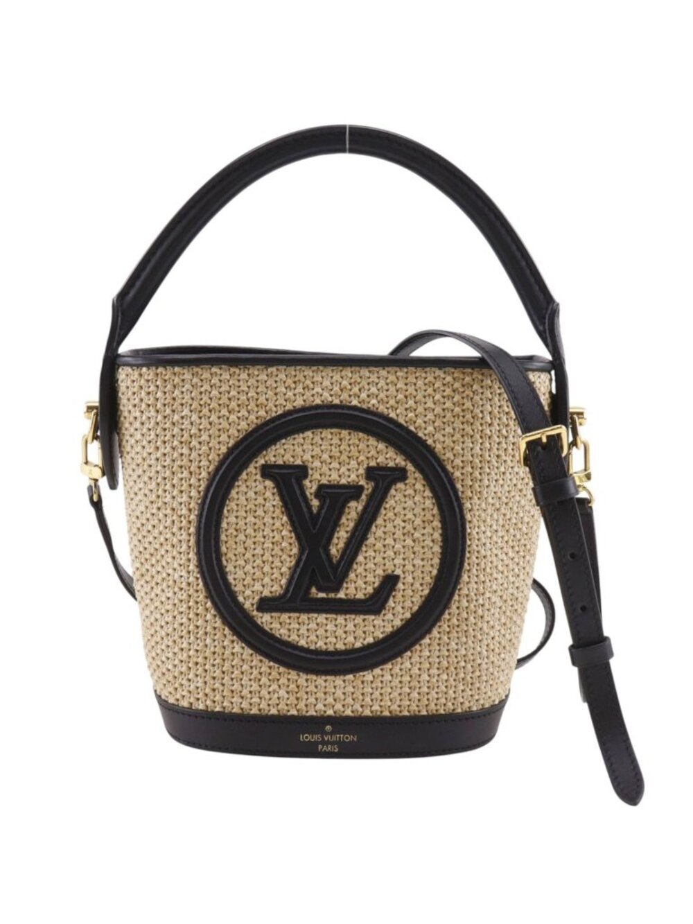 Louis Vuitton Petit Bucket Spring in the City 2-Way Shoulder Bag Raffia Leather